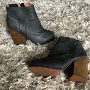 Distressed Black Booties